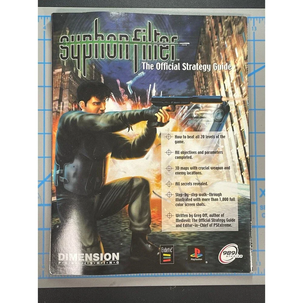 Sony Playstation PS1 PSX Syphon Filter Strategy Guide Vintage 989 Studios